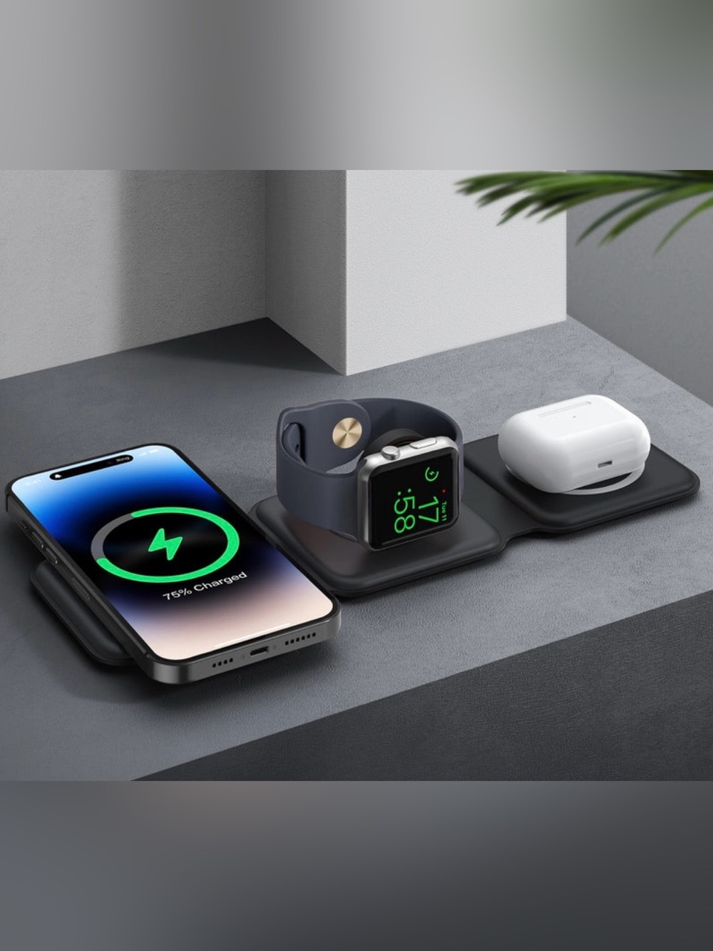 NWT AceHigh Trio Pro 3-in-1 Wireless Charging Dock